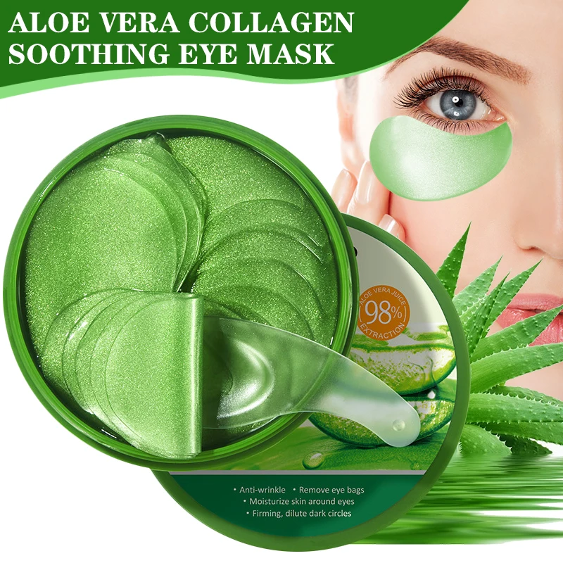 60 pçs aloe vera colágeno másc - Microneedle Patch Eye avaliação e preço